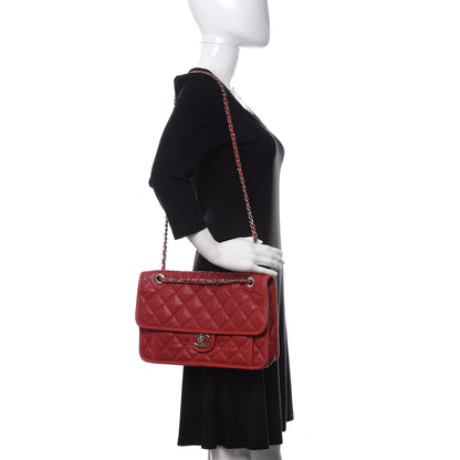 Chanel Caviar Quilted Large French Riviera Flap Red 2 of 10