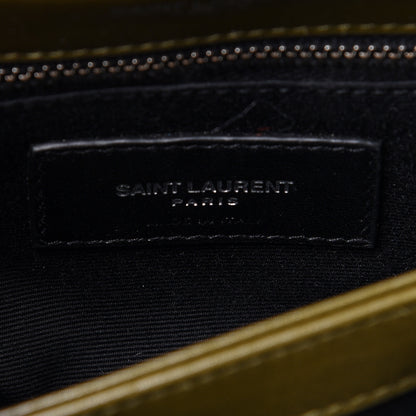 Saint Laurent Calfskin Y Quilted Monogram Toy Loulou Crossbody Bag Military Olive 6 of 13