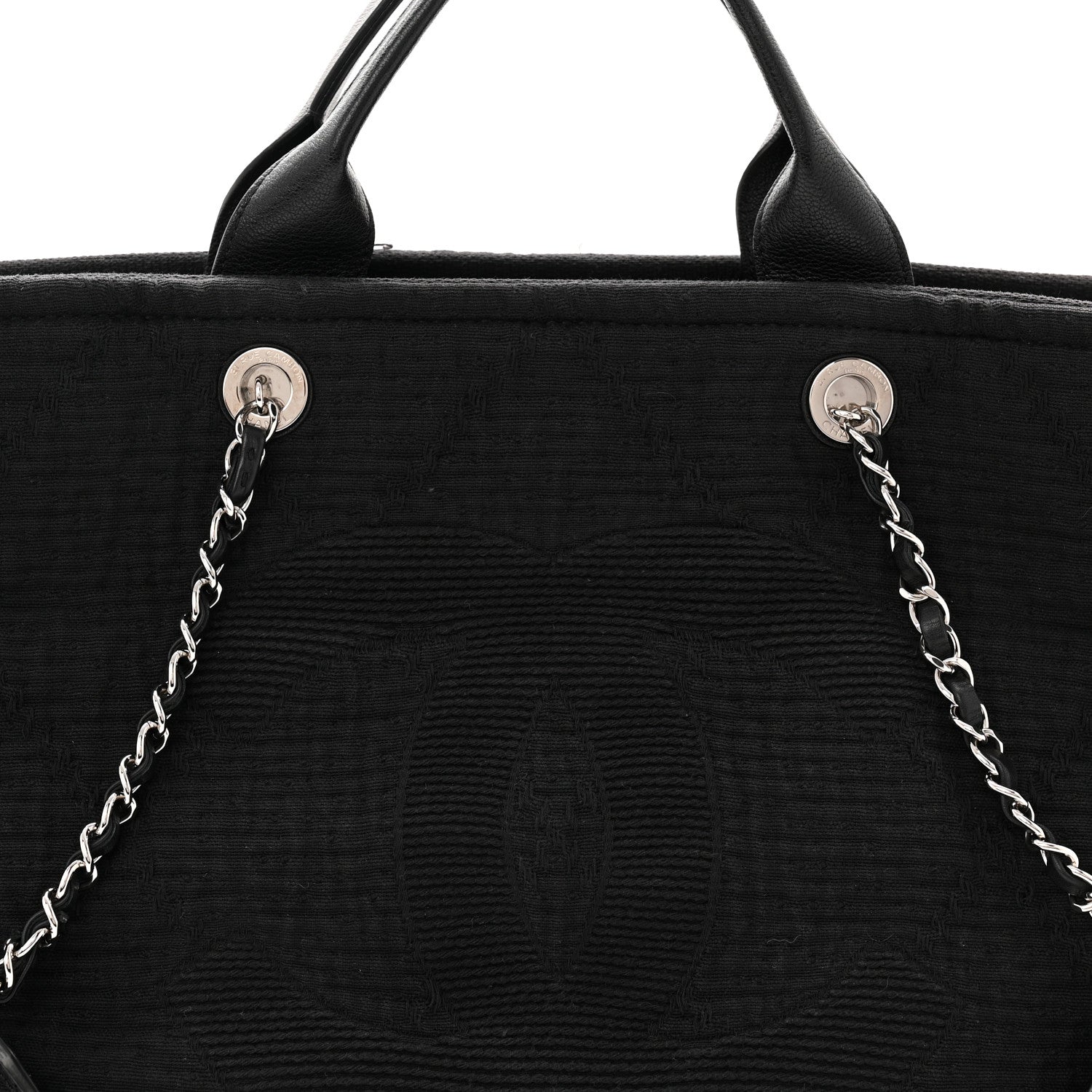 Chanel Canvas Large Double Face Shopping Tote Black 8 of 10