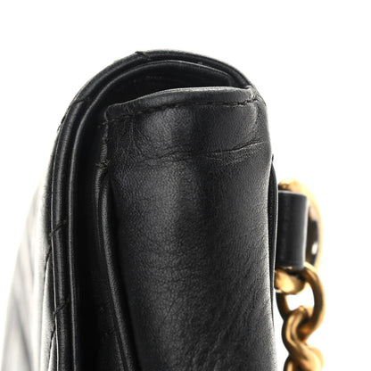 Gucci Calfskin Matelasse Pearly GG Marmont Chain Belt Bag Black 15 of 20