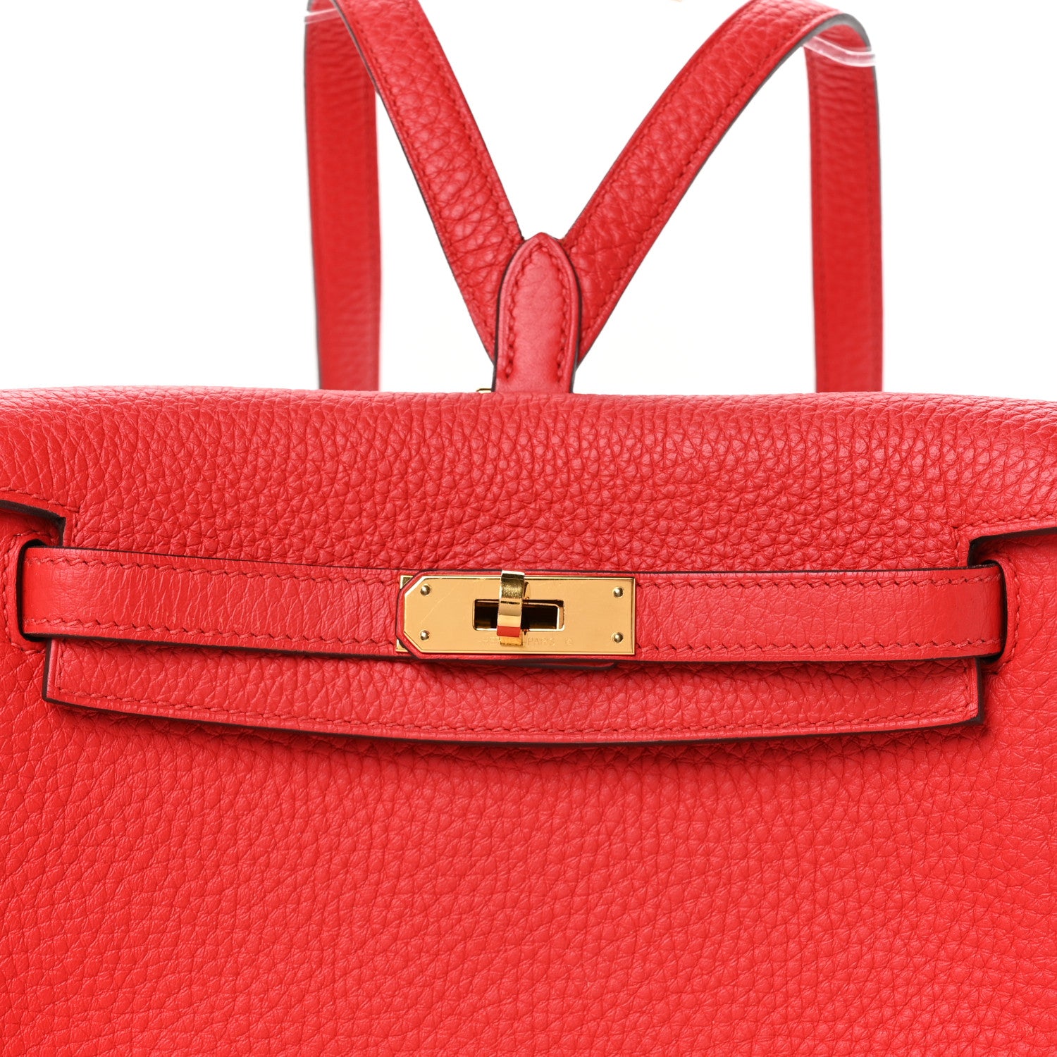 Hermes Taurillon Clemence Kelly Ado Backpack Rouge De Coeur 8 of 13