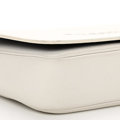 Balenciaga Pebbled Calfskin Chain Wallet White 8 of 11