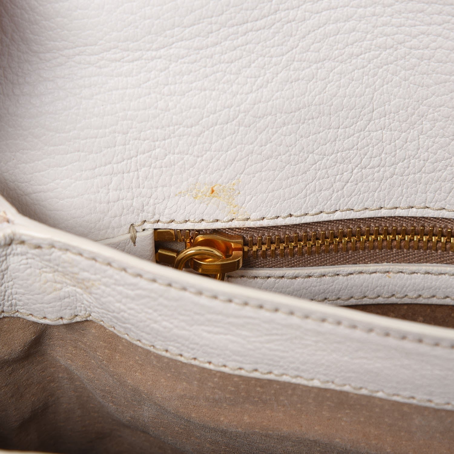 Miu Miu Goatskin Madras Shoulder Bag White 10 of 11