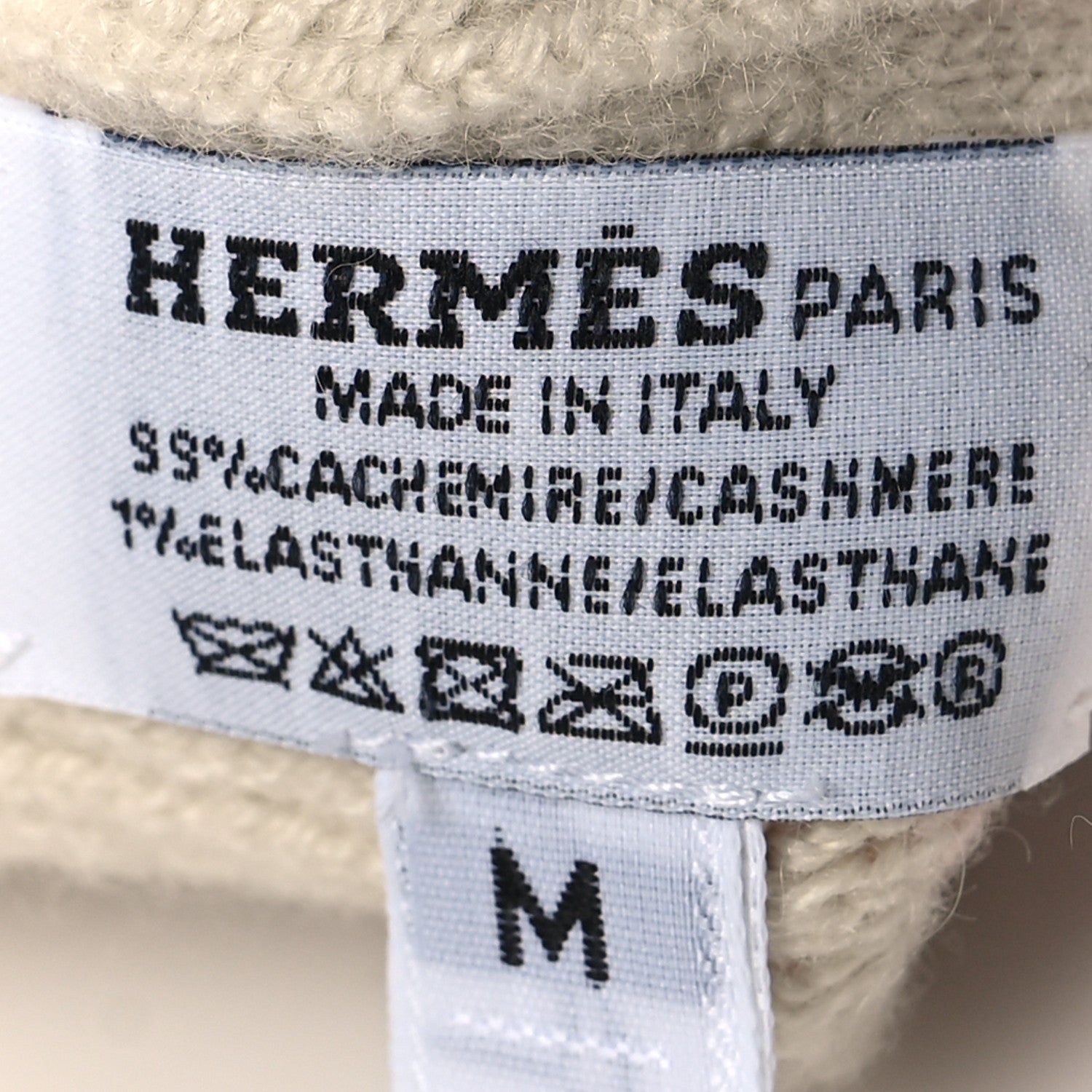 Hermes Cashmere Heaven Gloves M Rose Poudre Ecru 3 of 3