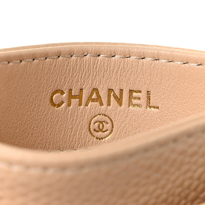 Chanel Caviar Quilted Card Holder Beige 6 of 11