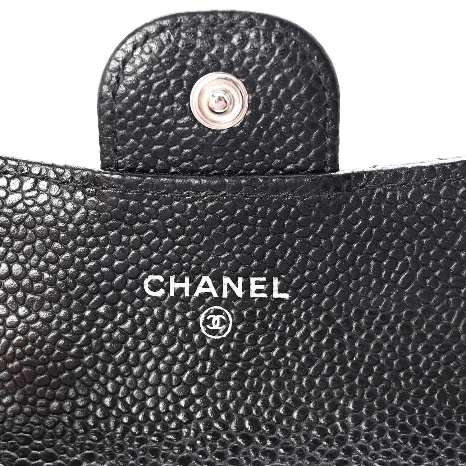Chanel Caviar Quilted Flap Card Holder Wallet Black 6 of 8