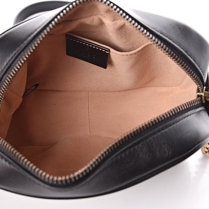 Gucci Calfskin Matelasse Mini GG Marmont Chain Shoulder Bag Black 5 of 11
