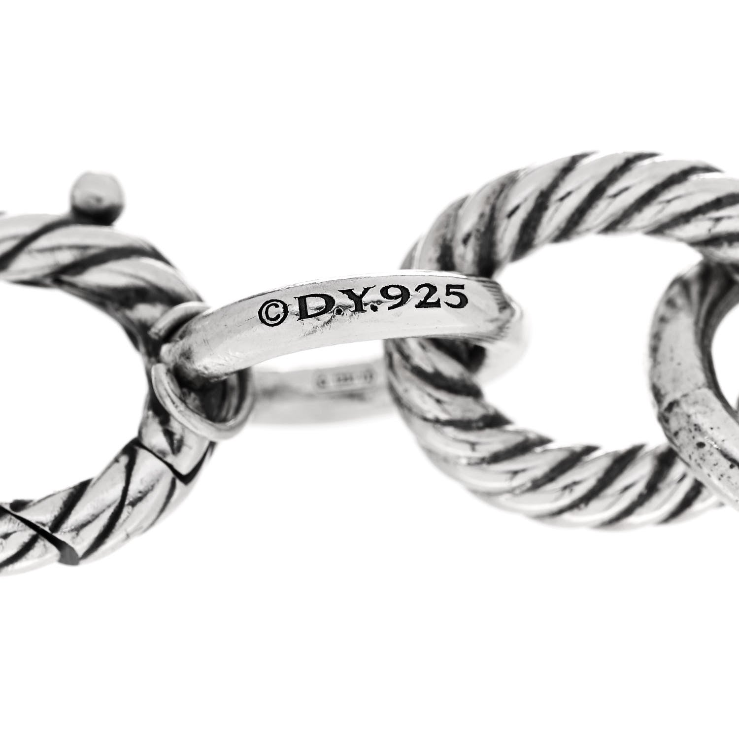 David Yurman Sterling Silver 13mm Large Oval Link Bracelet 3 of 5