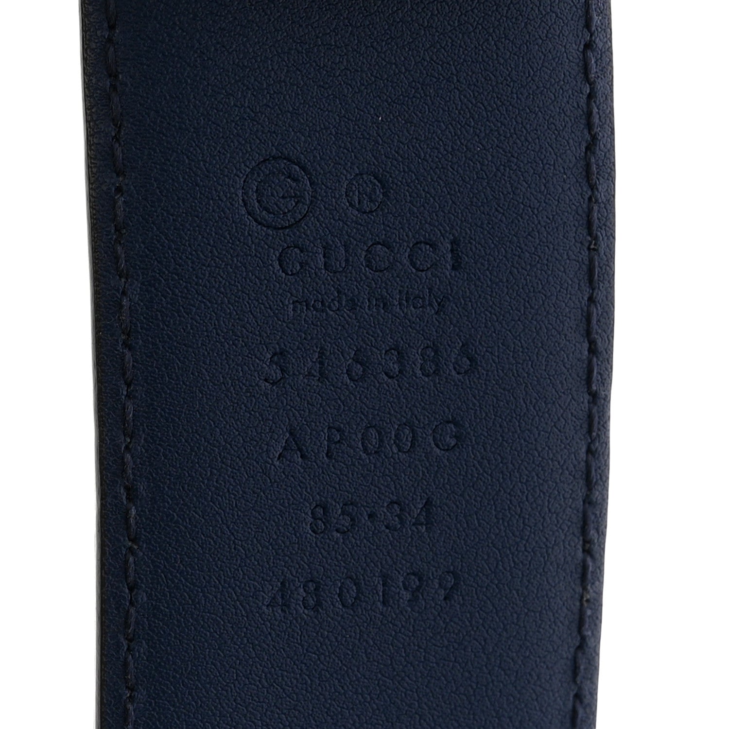 Gucci Moon Calfskin Interlocking G 37mm Belt 85 34 Cobalt Blue 5 of 6