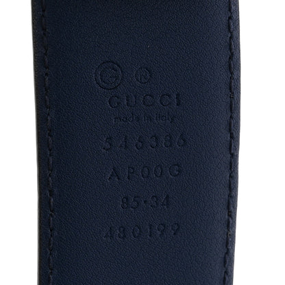 Gucci Moon Calfskin Interlocking G 37mm Belt 85 34 Cobalt Blue 5 of 6