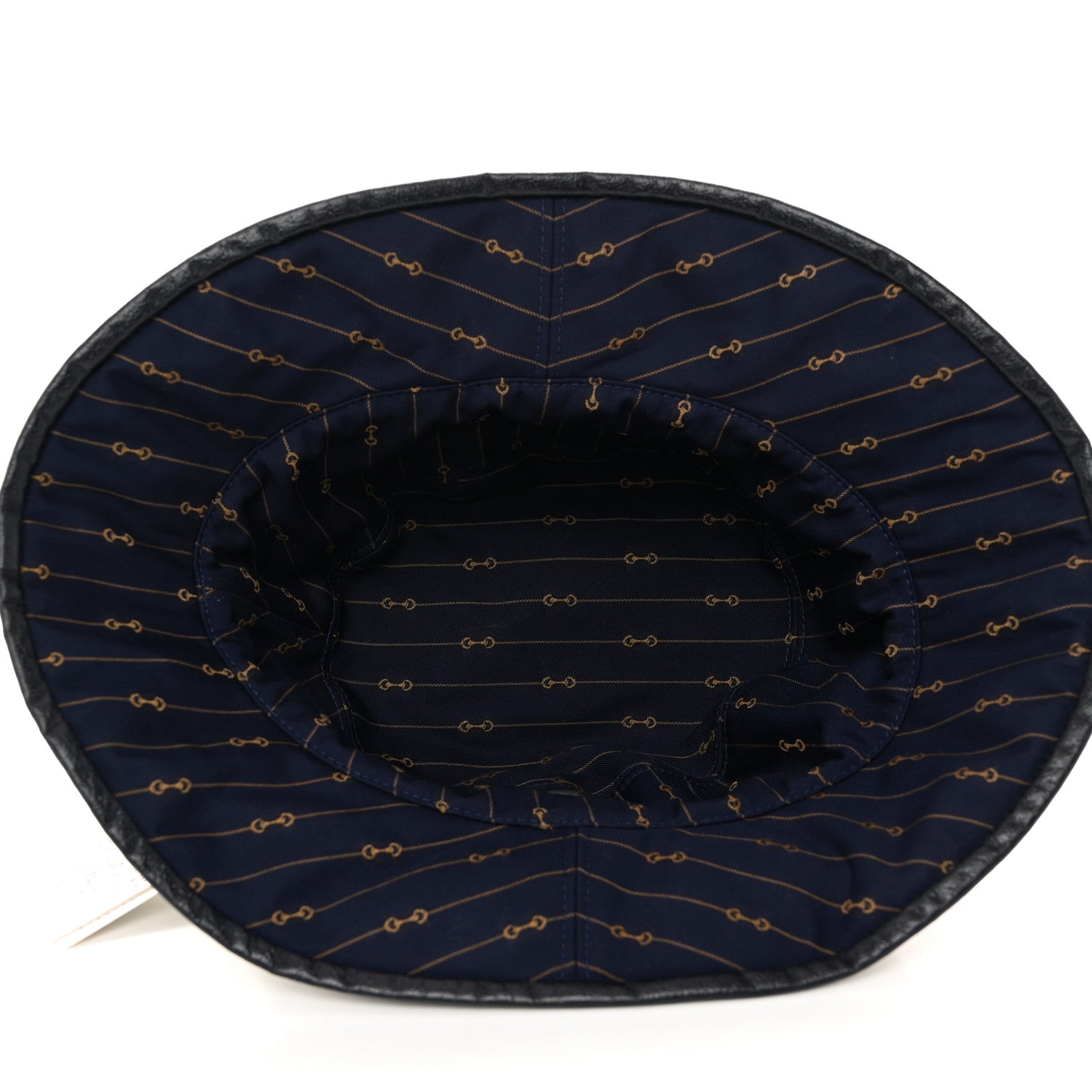 Gucci Monogram Bob Double Back Reversible Bucket Hat S Beige Midnight Blue 7 of 14