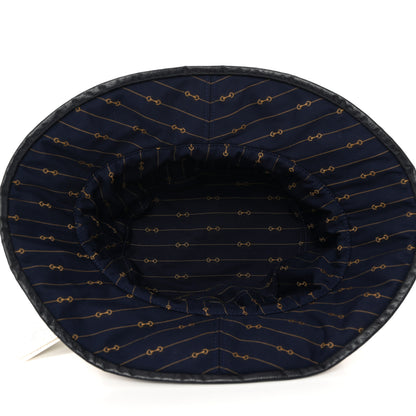 Gucci Monogram Bob Double Back Reversible Bucket Hat S Beige Midnight Blue 7 of 14
