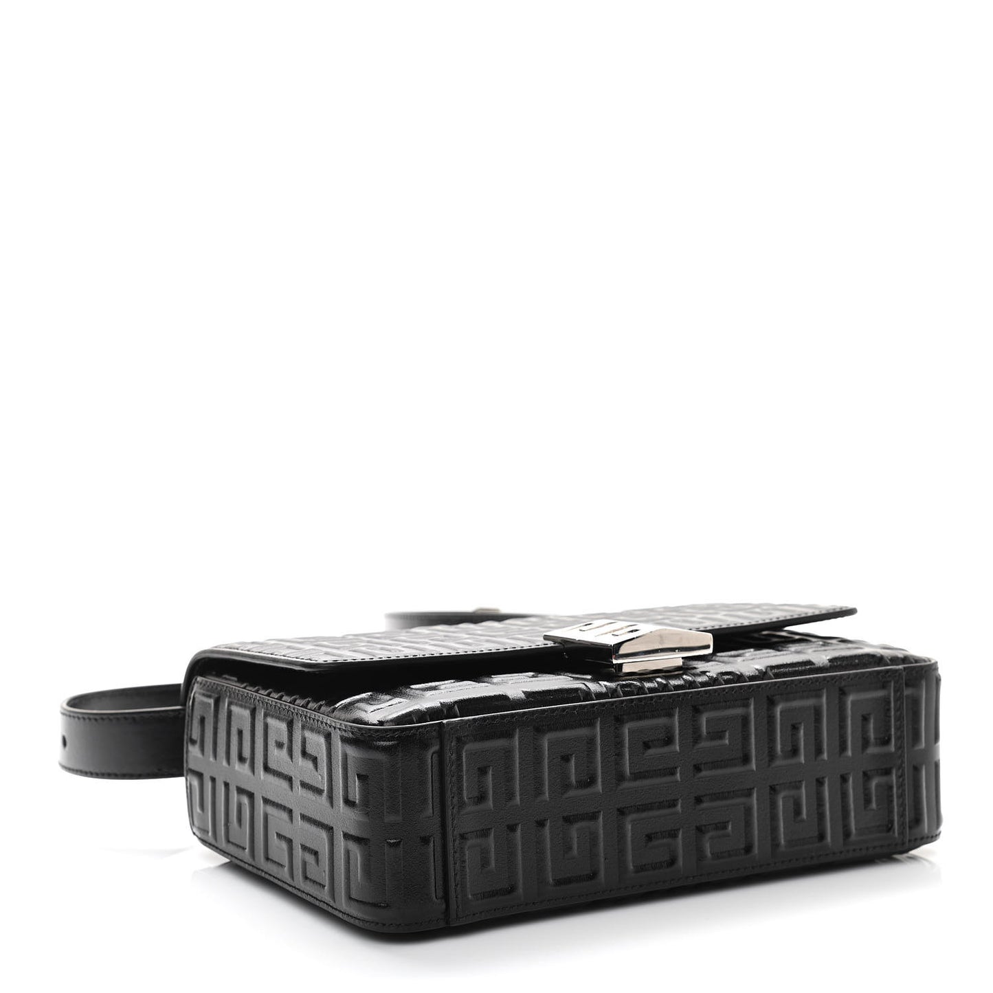 Calfskin 4G Embossed Medium Shoulder Bag Black