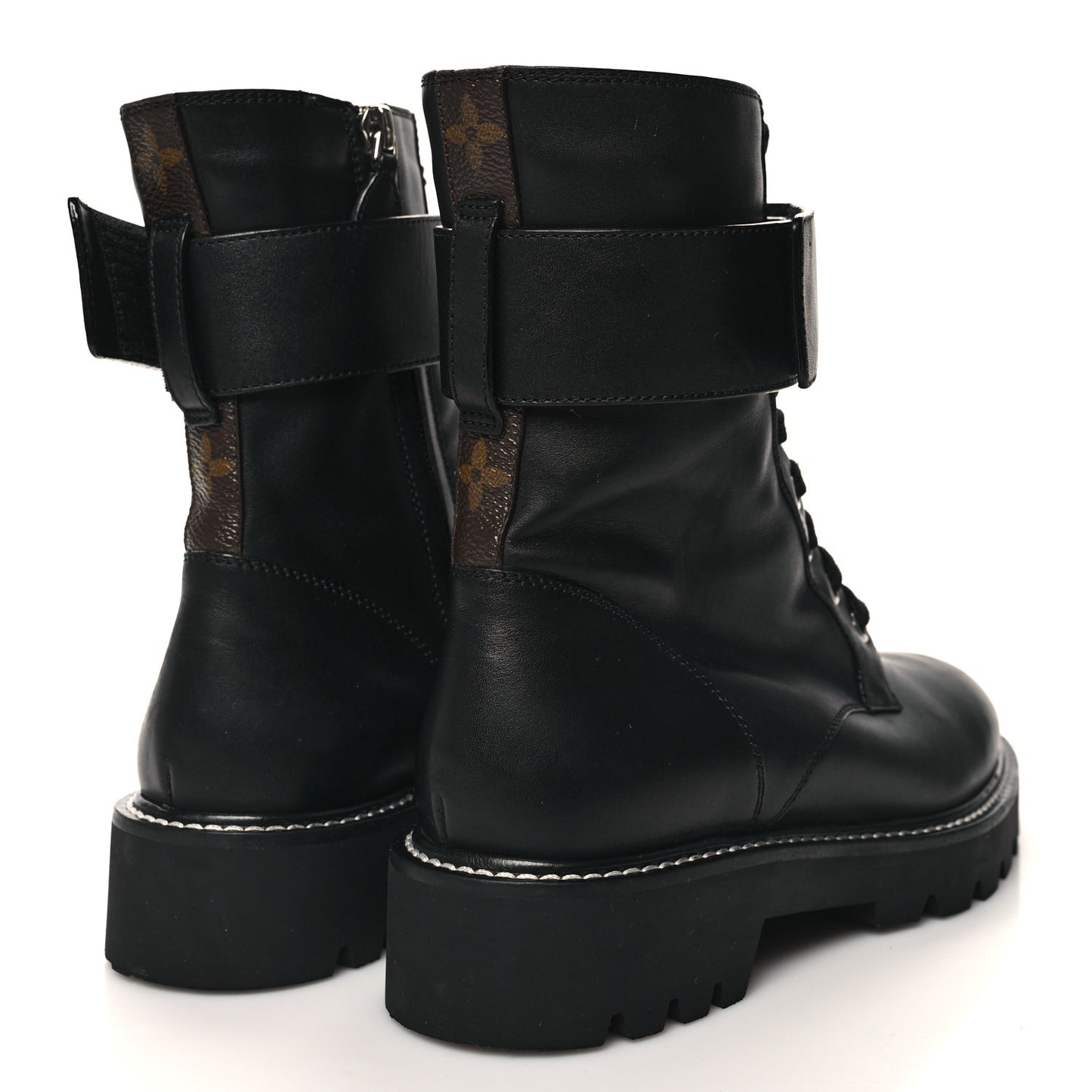 Calfskin Territory Flat Ranger Boots 38.5 Black