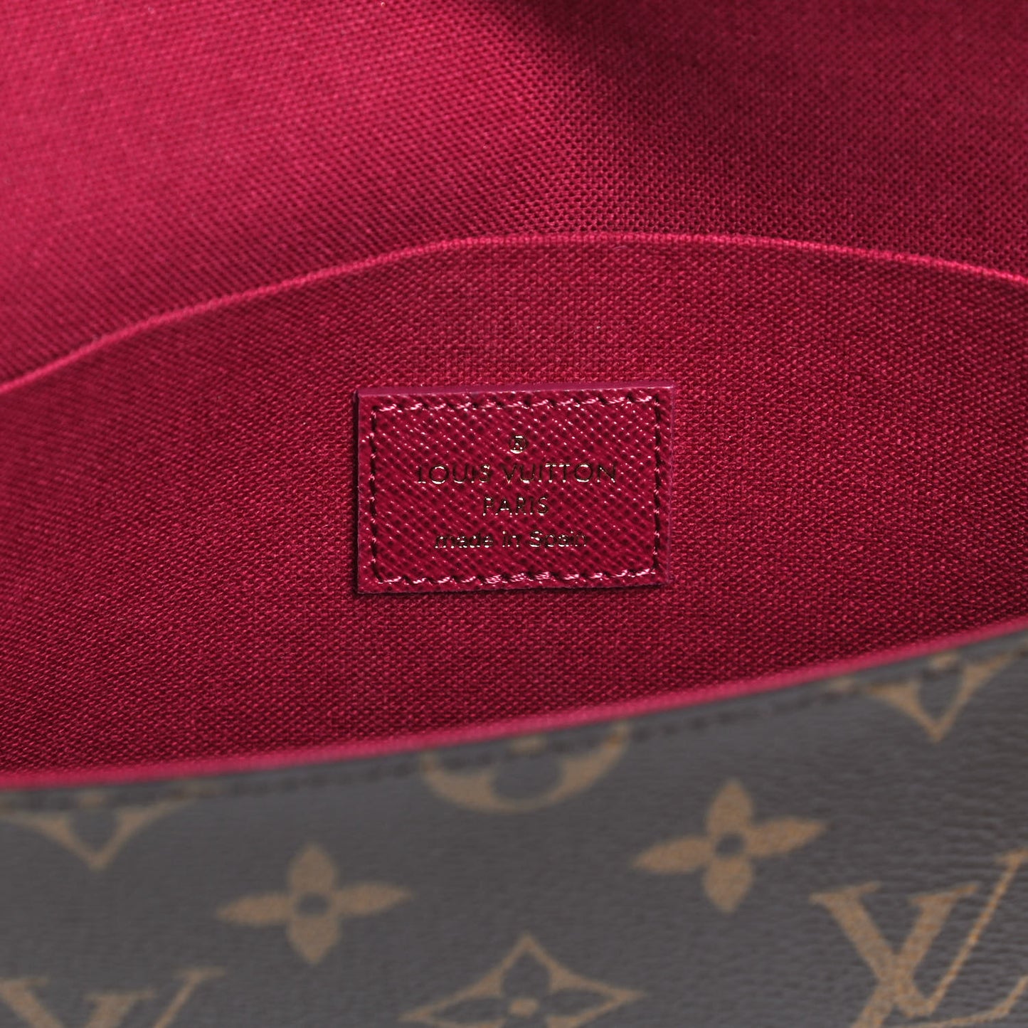 Monogram Pochette Felicie Chain Wallet Fuchsia