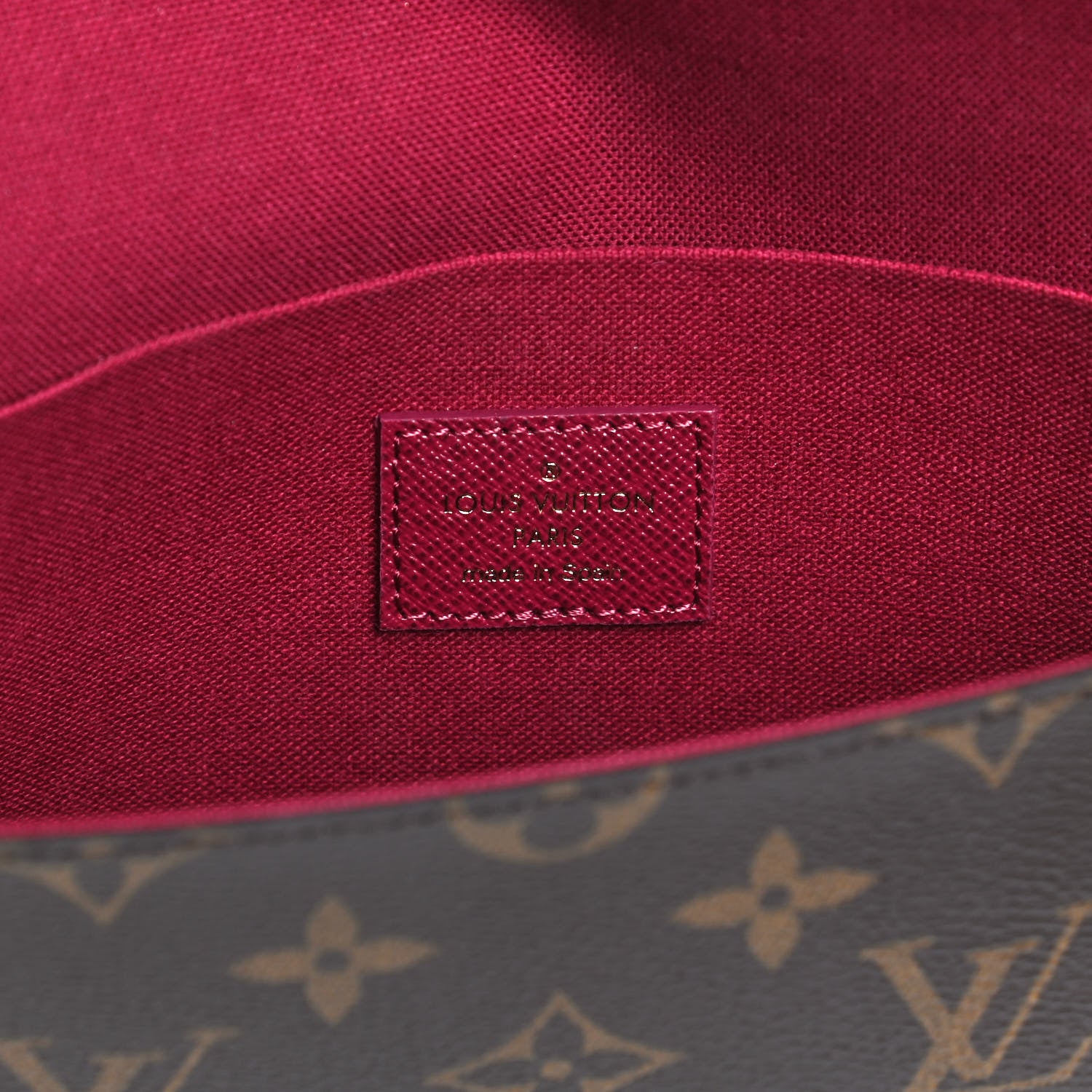 Louis Vuitton Monogram Pochette Felicie Chain Wallet Fuchsia 6 of 12