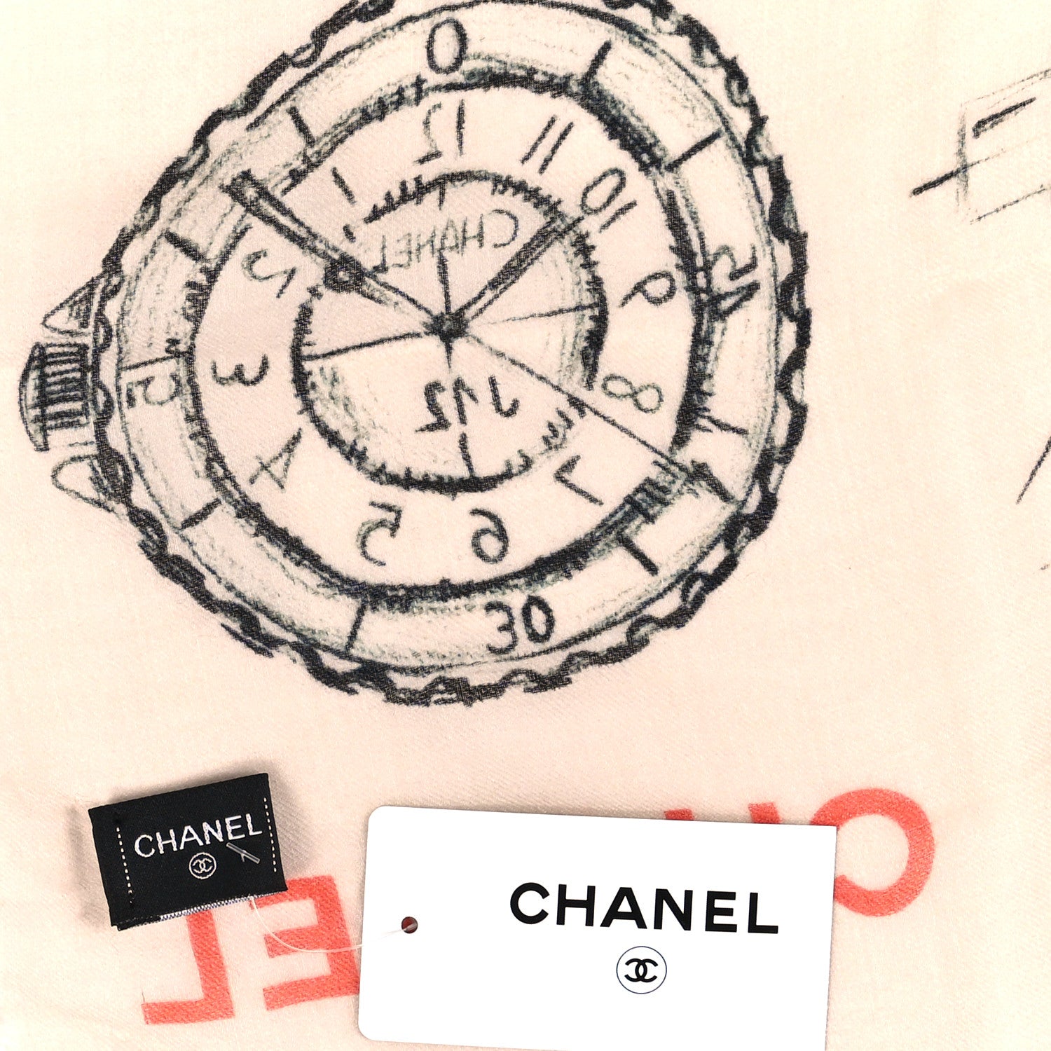 Chanel Cashmere Logo Icon Shawl Pink 3 of 3