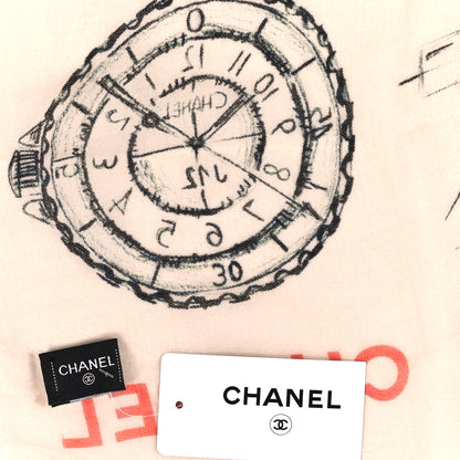 Chanel Cashmere Logo Icon Shawl Pink 3 of 3