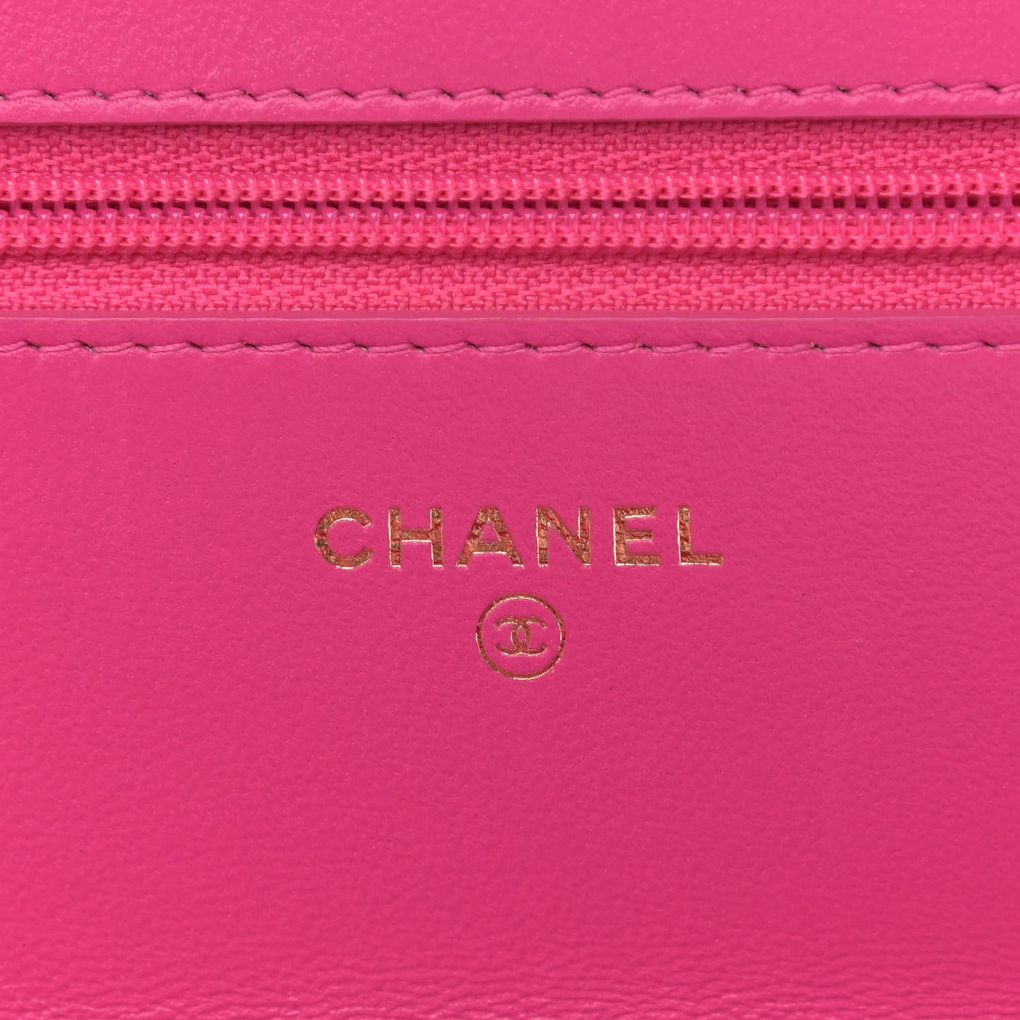 Wool Tweed Lambskin Quilted Chanel 19 Wallet On Chain WOC and Coin Purse Fuchsia