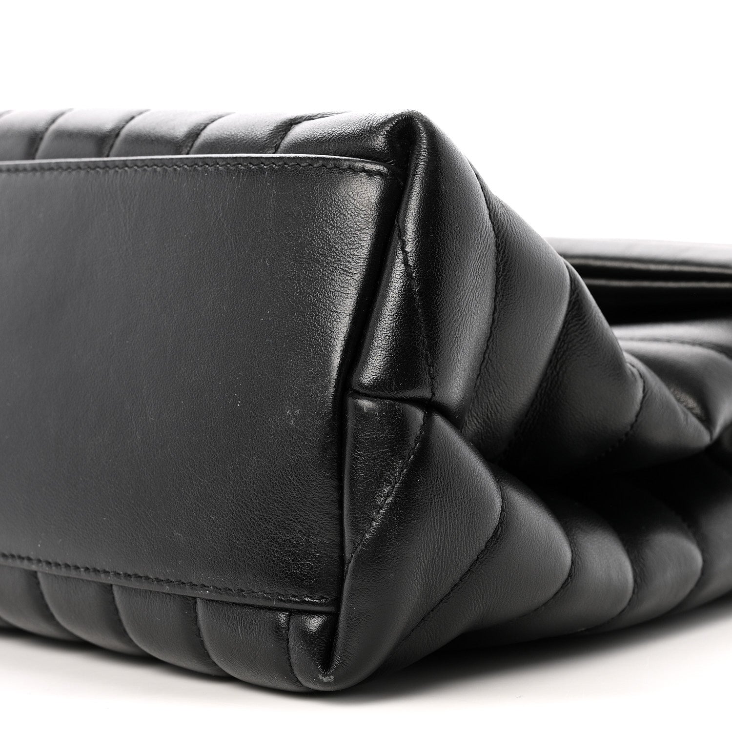 Saint Laurent Calfskin Y Quilted Monogram Medium Loulou Chain Satchel Black 10 of 14