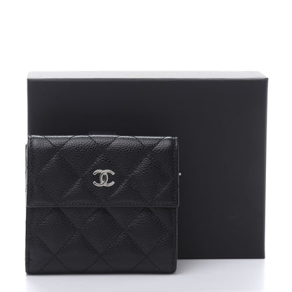 Chanel Caviar Quilted Compact French Flap Wallet Black 10 of 10