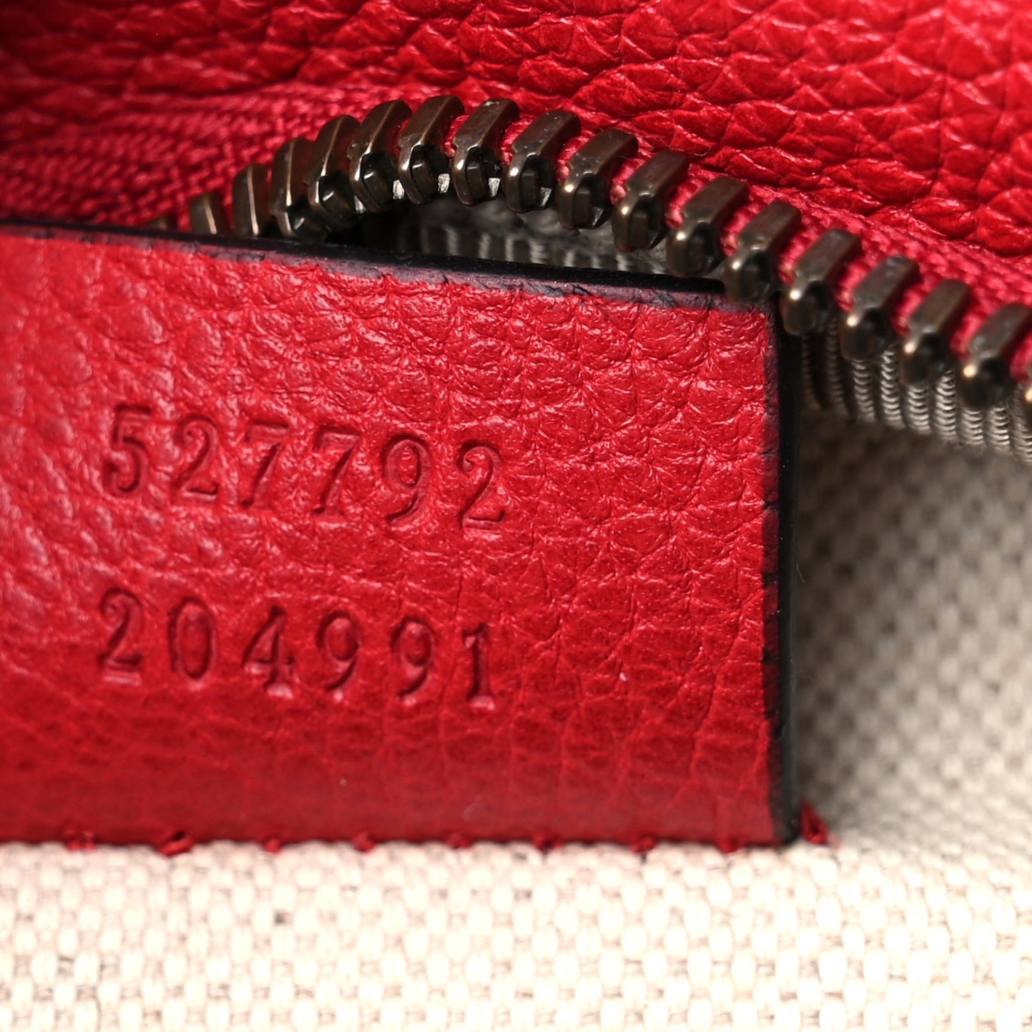 Grained Calfskin Small Logo Belt Bag Hibiscus Red