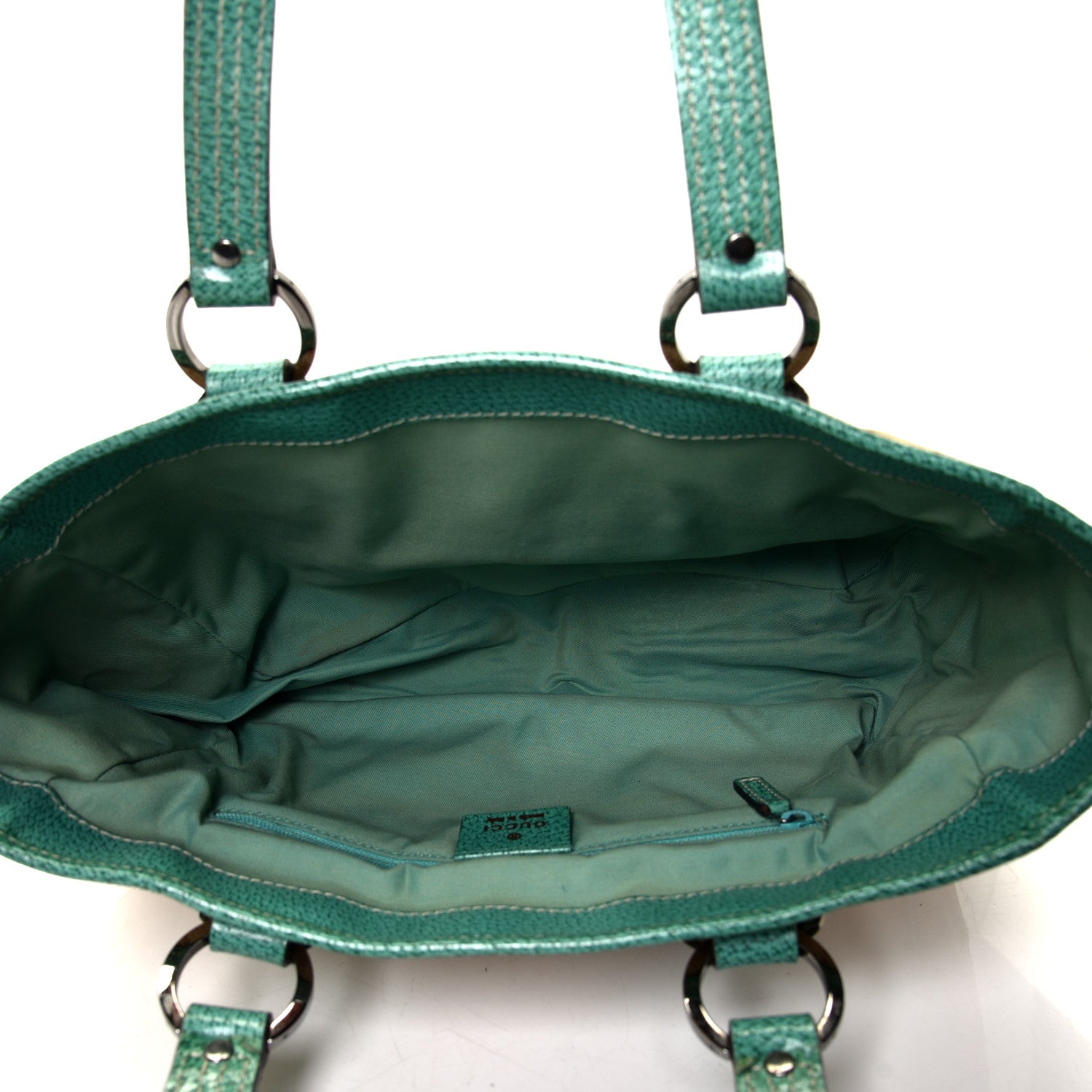 Gucci Monogram Medium Tote Turquoise 4 of 4