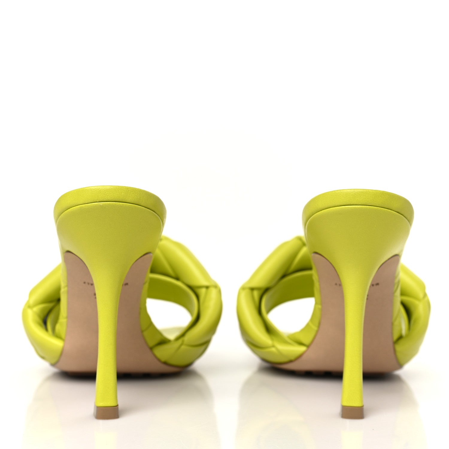 Bottega Veneta Nappa Maxi Intrecciato Lido 90mm Mule Sandals 38.5 Kiwi 5 of 10
