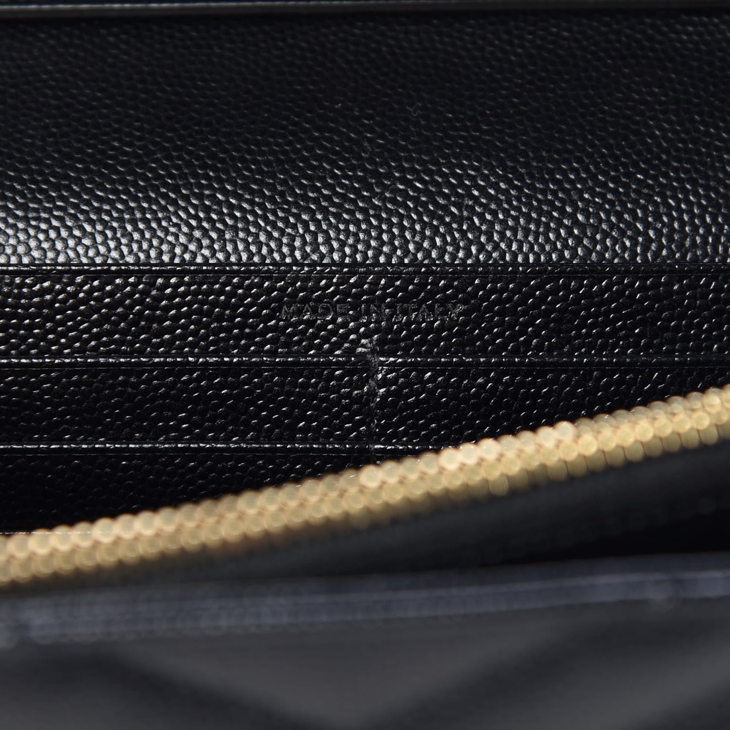 Grain De Poudre Matelasse Chevron Monogram Chain Wallet Black