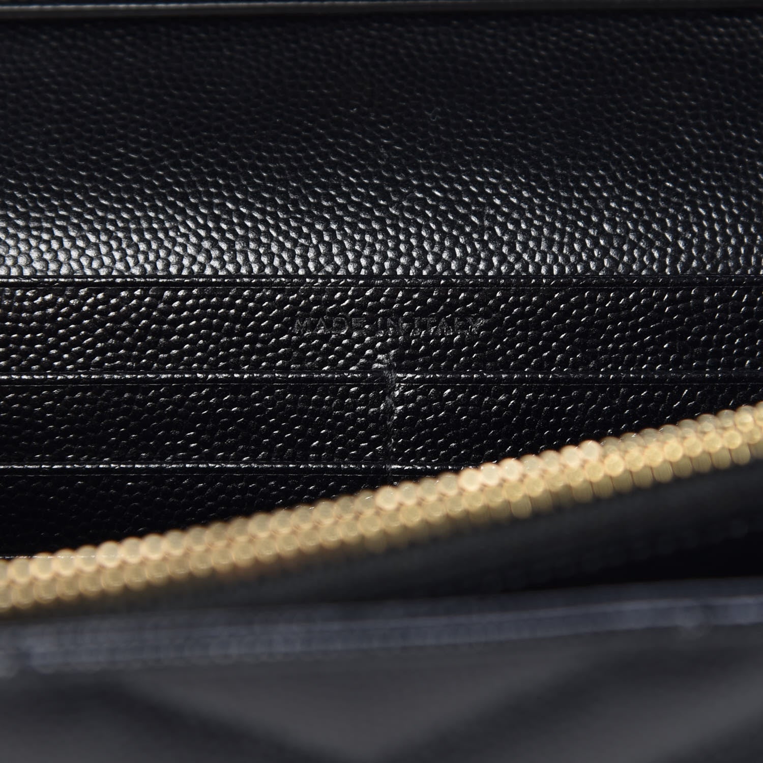 Saint Laurent Grain De Poudre Matelasse Chevron Monogram Chain Wallet Black 7 of 9