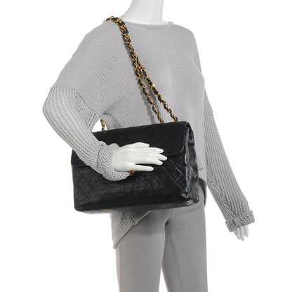 Chanel Lambskin XL Jumbo Flap Black 2 of 9