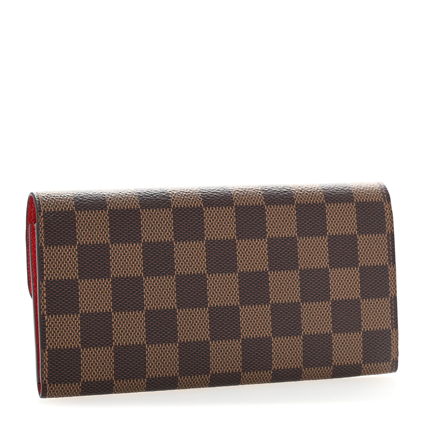 Damier Ebene Emilie Wallet Red