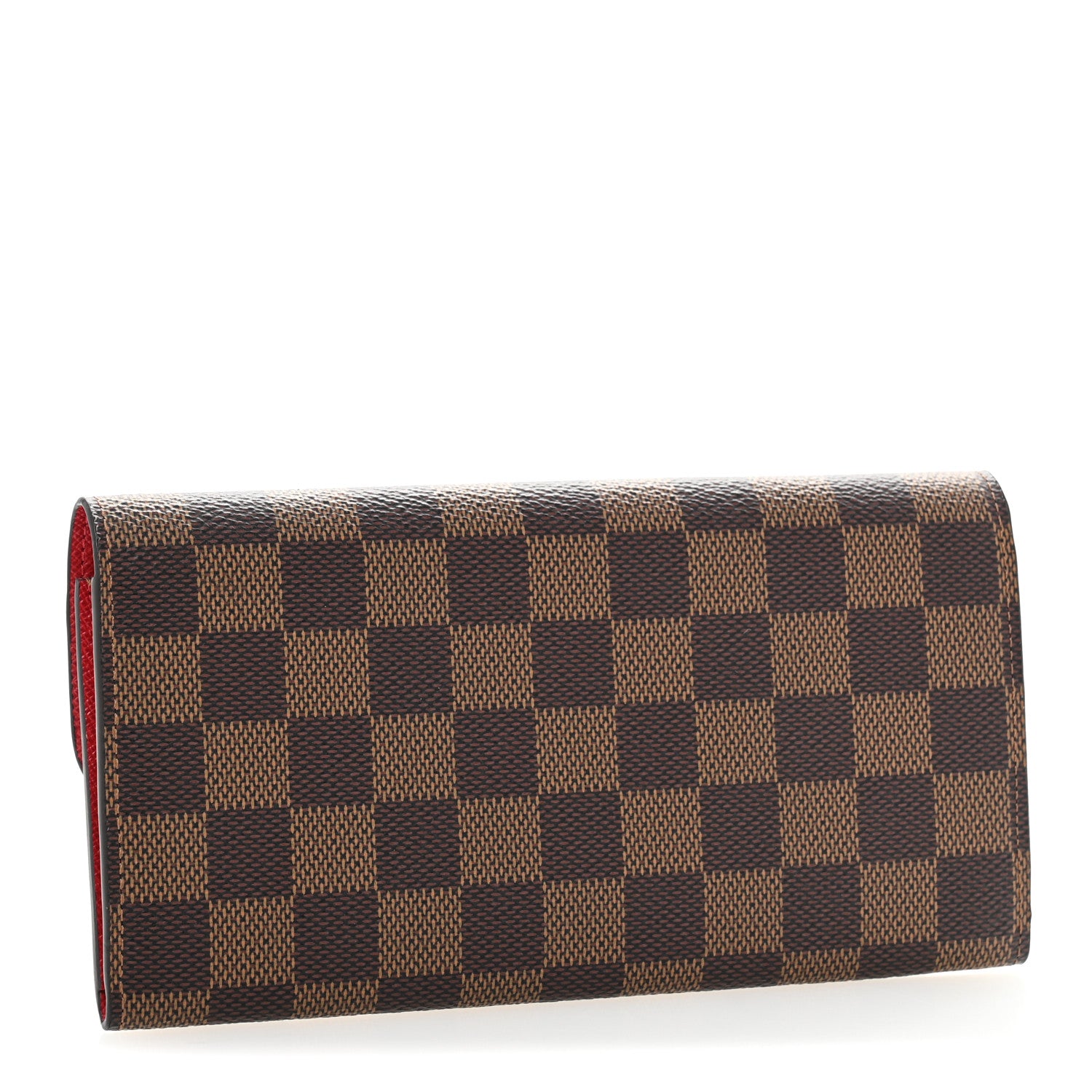 Louis Vuitton Damier Ebene Emilie Wallet Red 3 of 8
