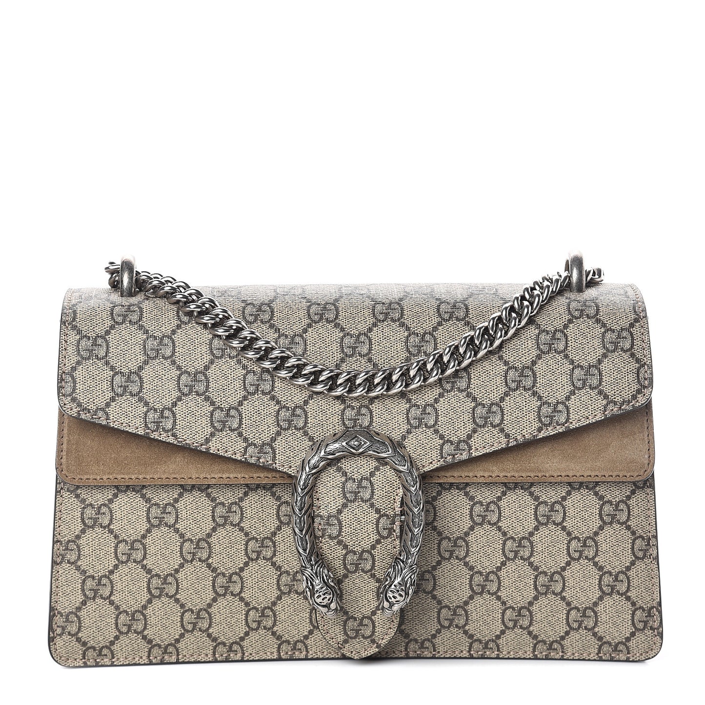 GG Supreme Monogram Small Dionysus Shoulder Bag Taupe
