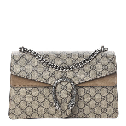 Gucci GG Supreme Monogram Small Dionysus Shoulder Bag Taupe 1 of 8