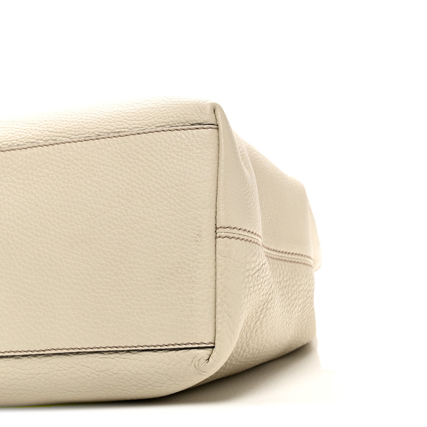 Pebbled Calfskin Medium Soho Chain Shoulder Bag  Off White