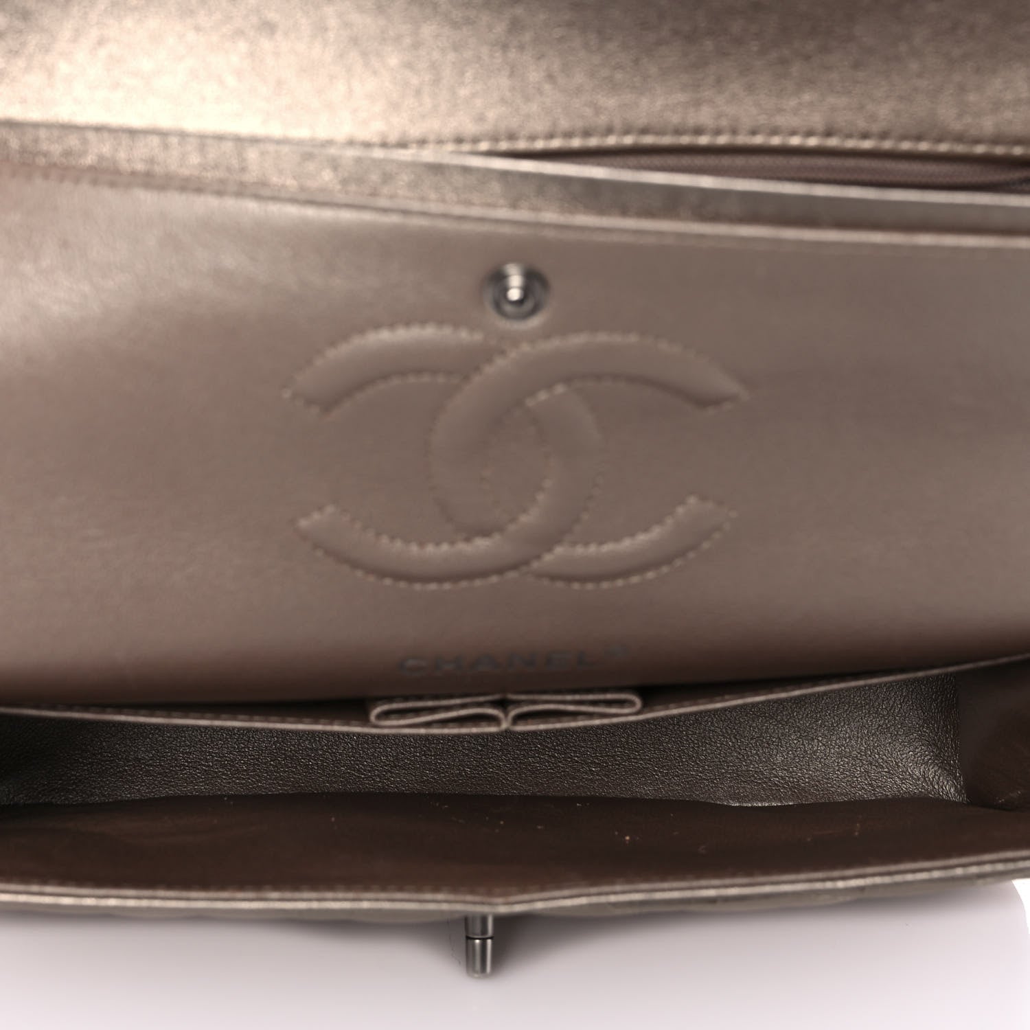 Chanel Metallic Lambskin Quilted Medium Double Flap Gold 4 of 9