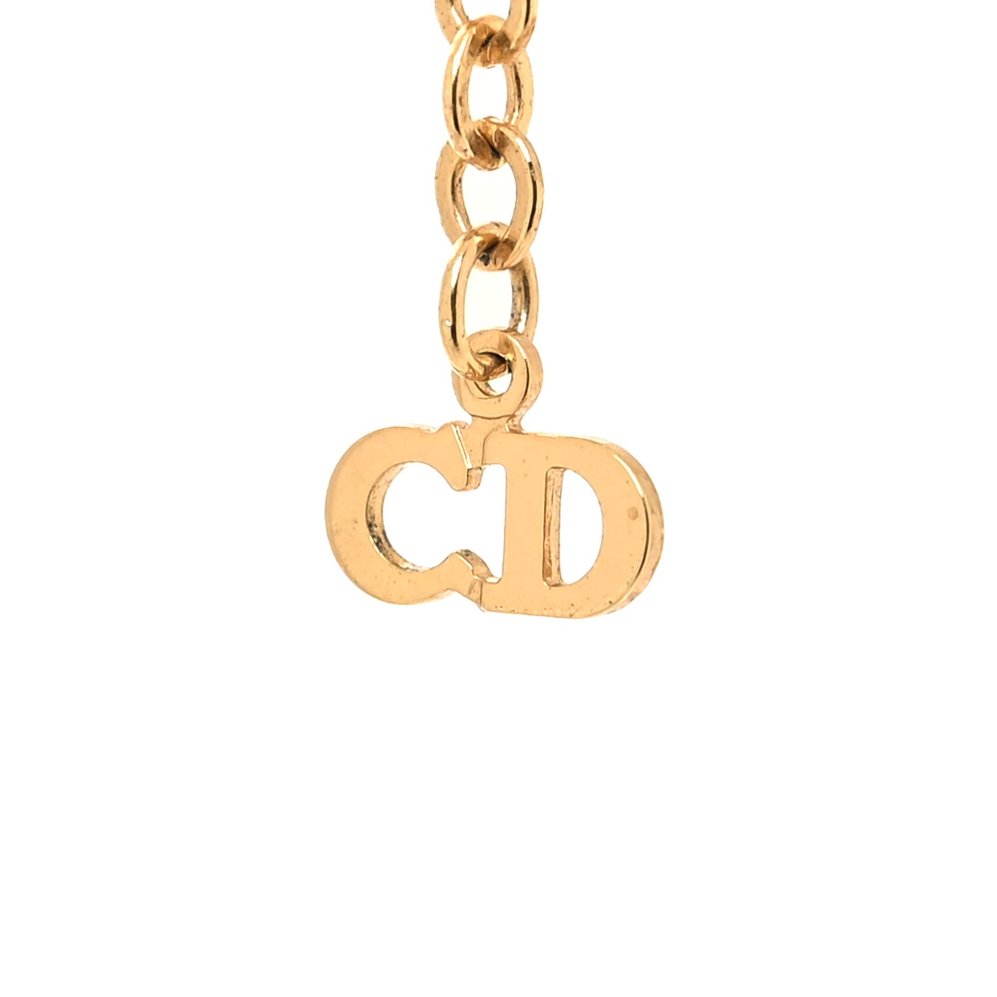Crystal Baguette Necklace Gold