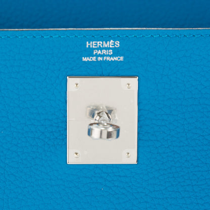 Hermes Togo Kelly Retourne 28 Bleu Zanzibar 15 of 25