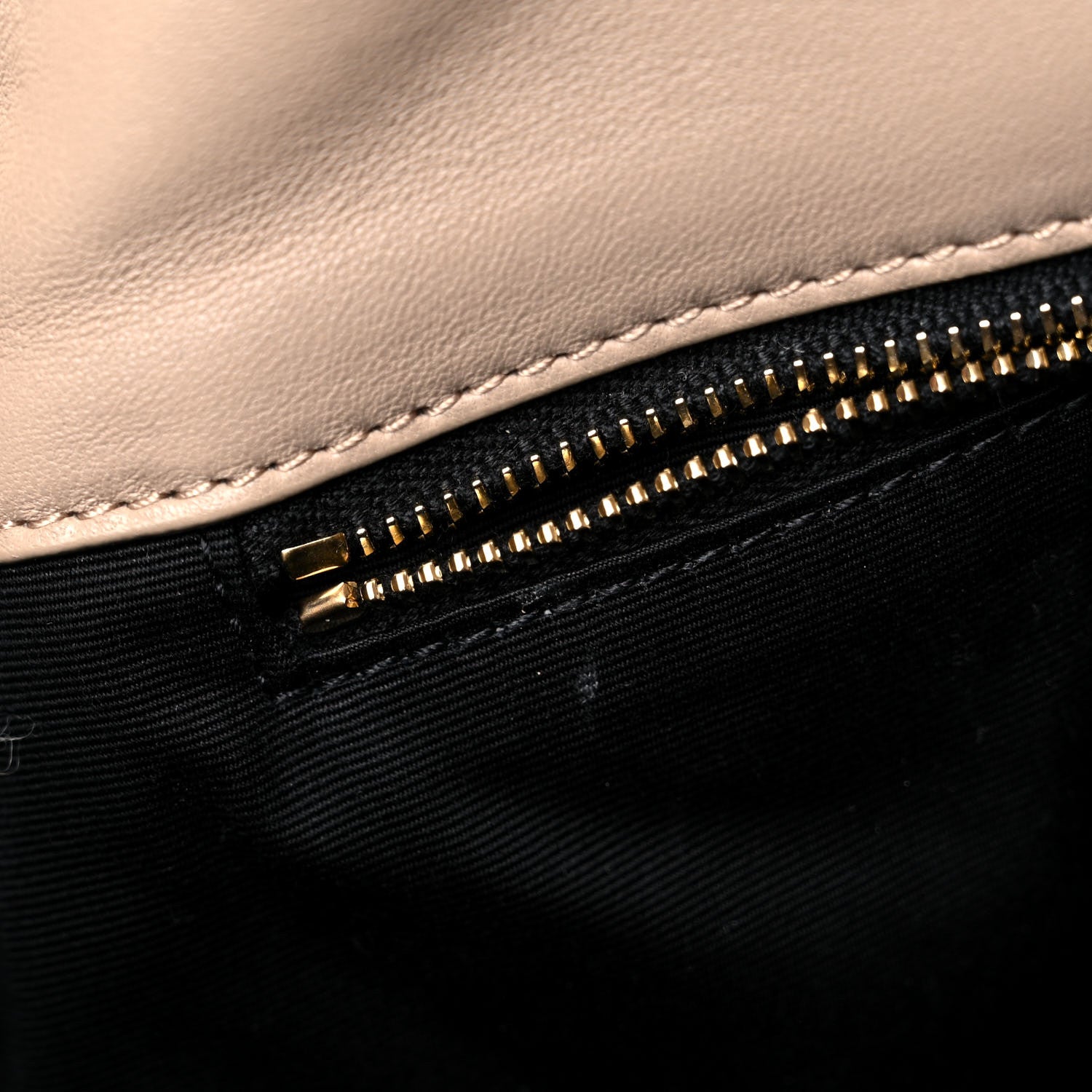 Saint Laurent Lambskin Quilted Medium Loulou Puffer Monogram Chain Satchel Dark Beige 13 of 13