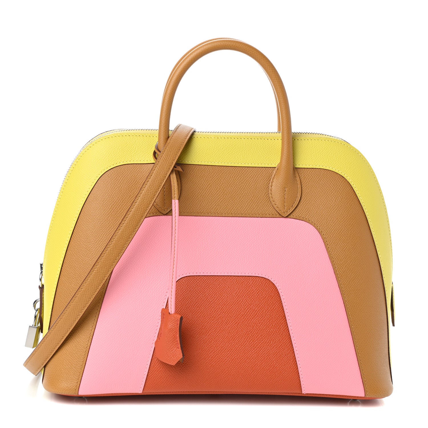 Hermes Epsom 1923 Sunrise Bolide 30 Lime Sesame Rose Confetti Terre Battue 1 of 9