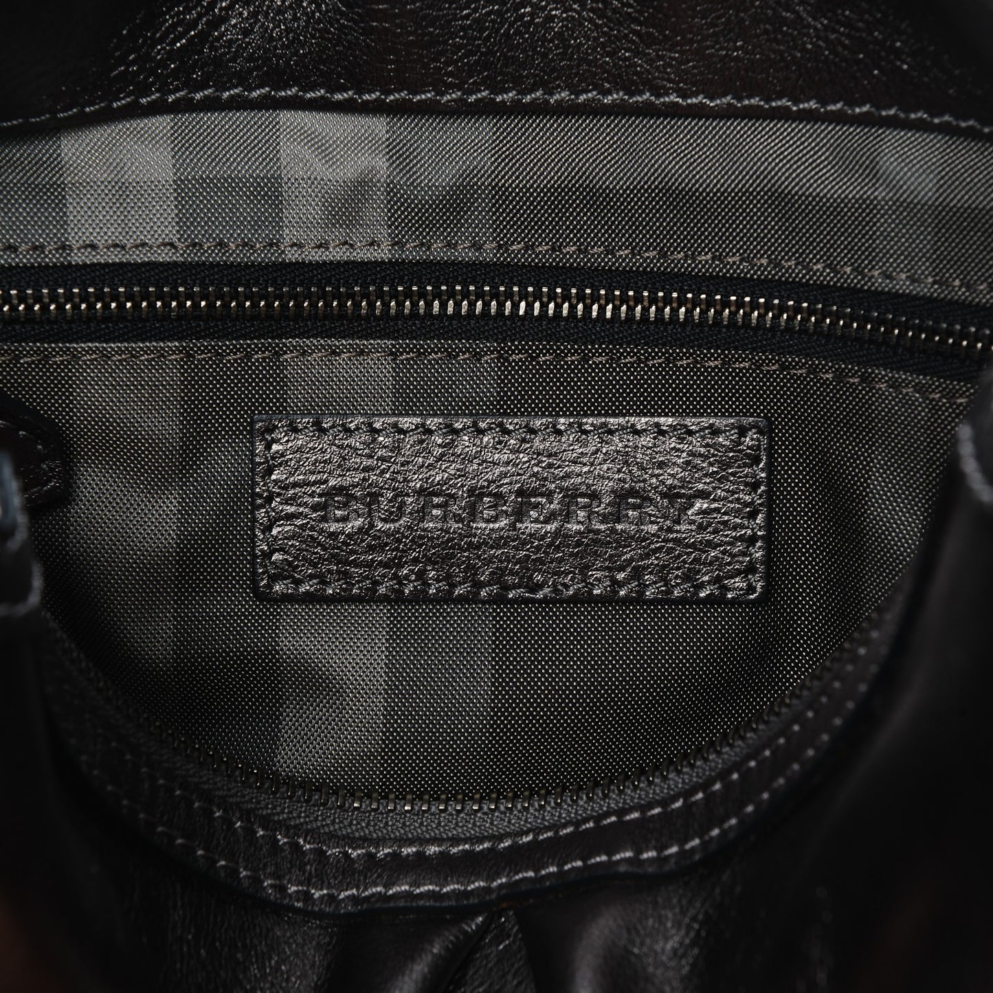 Metallic Calfskin Small Pilgrim Bowling Bag Anthracite