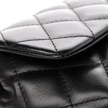 Chanel Calfskin Quilted CC Uniform Flap Belt Bag Black 11 of 12