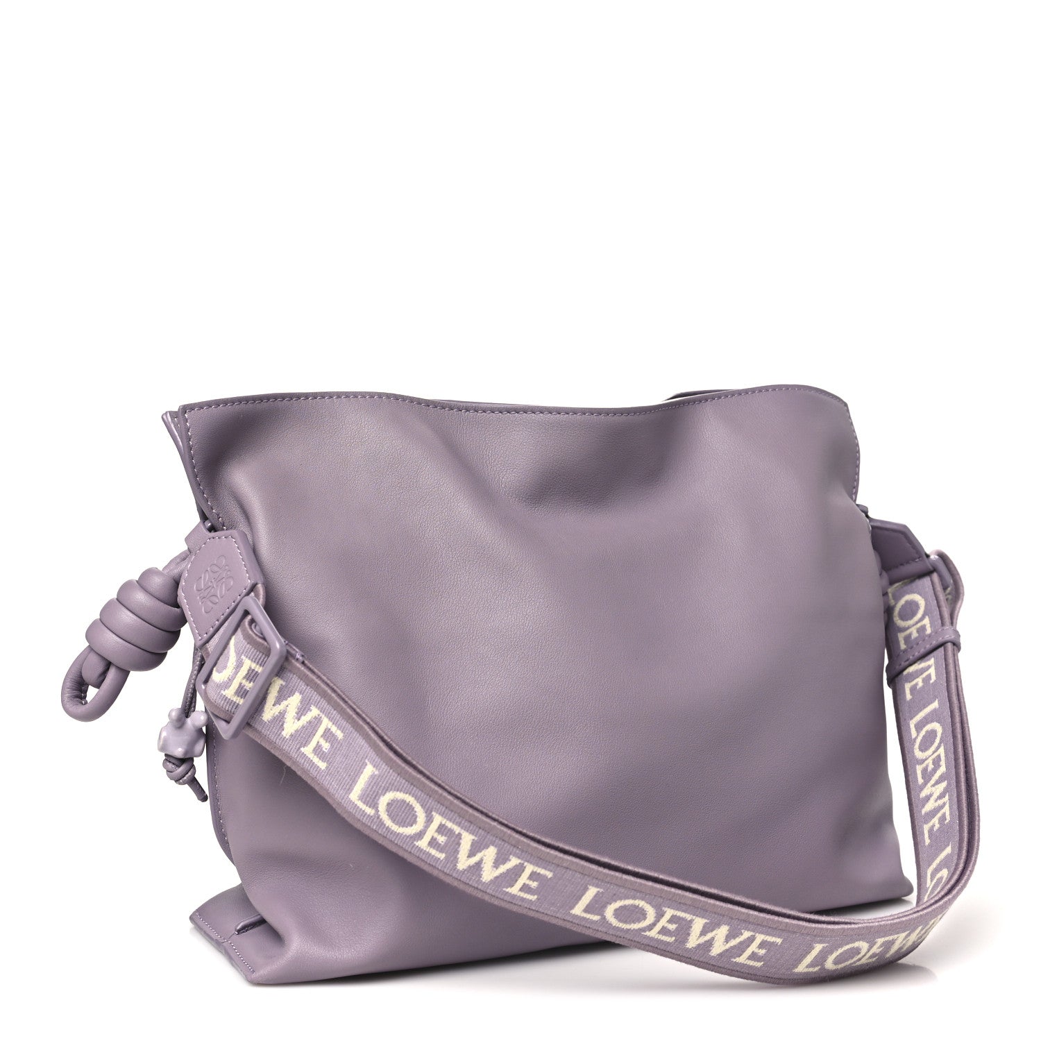 Loewe Calfskin Monochrome Flamenco Knot Clutch Pale Aubergine Glaze 3 of 10