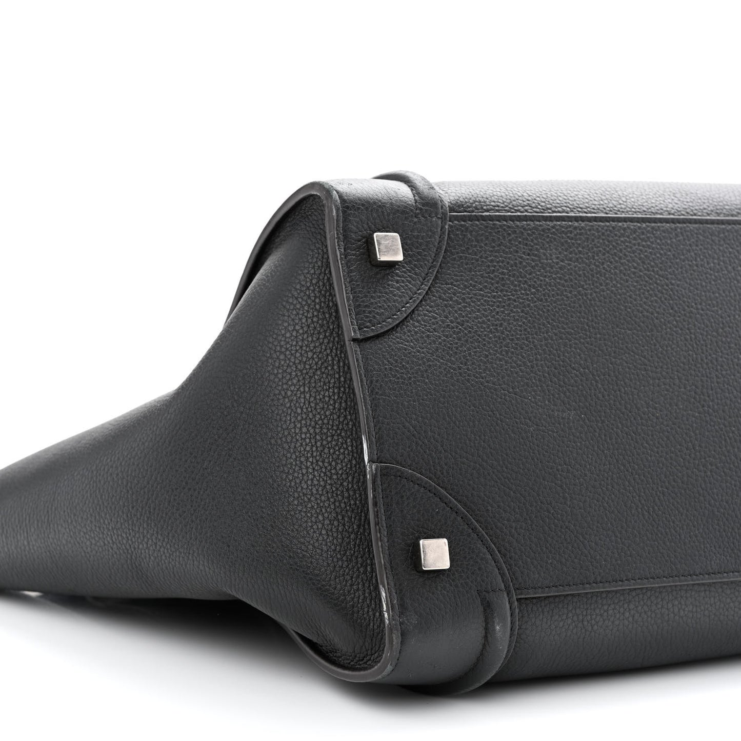 Drummed Calfskin Mini Luggage Black