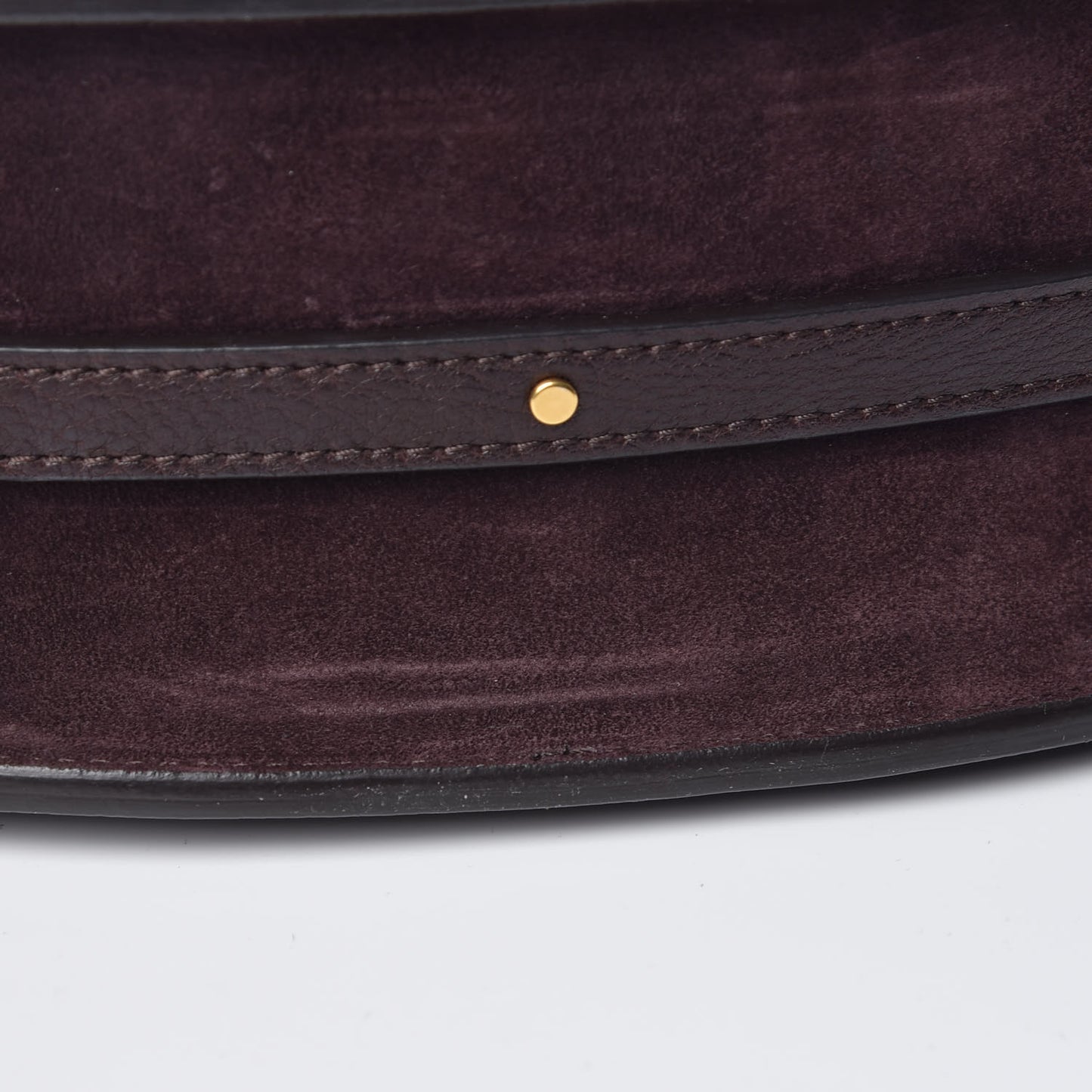 Calfskin Suede Medium Nile Bracelet Bag Carbon Brown