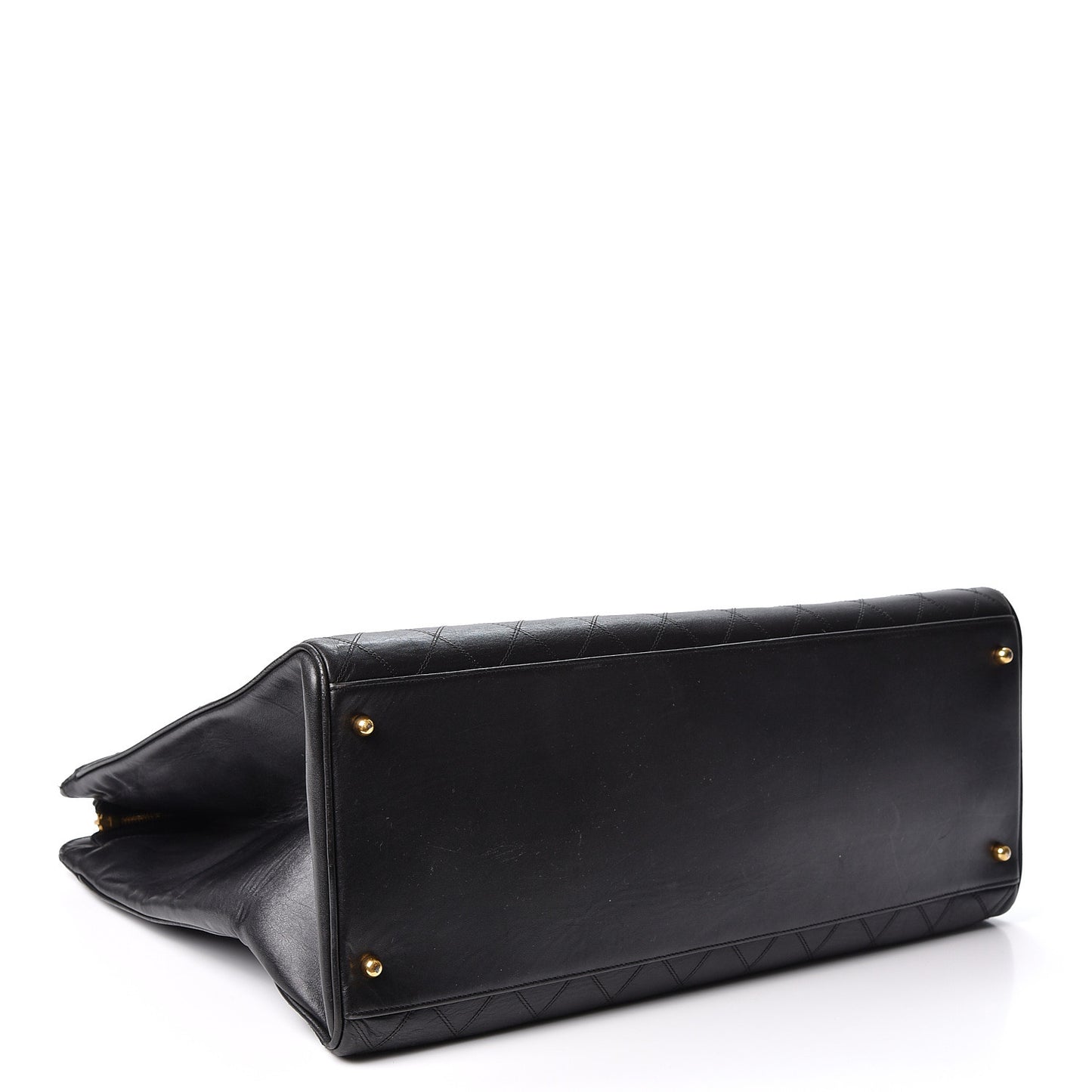 Calfskin Stitched XL Weekender Black