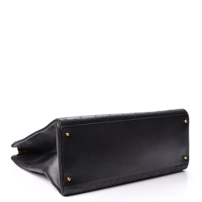 Chanel Calfskin Stitched XL Weekender Black 3 of 9