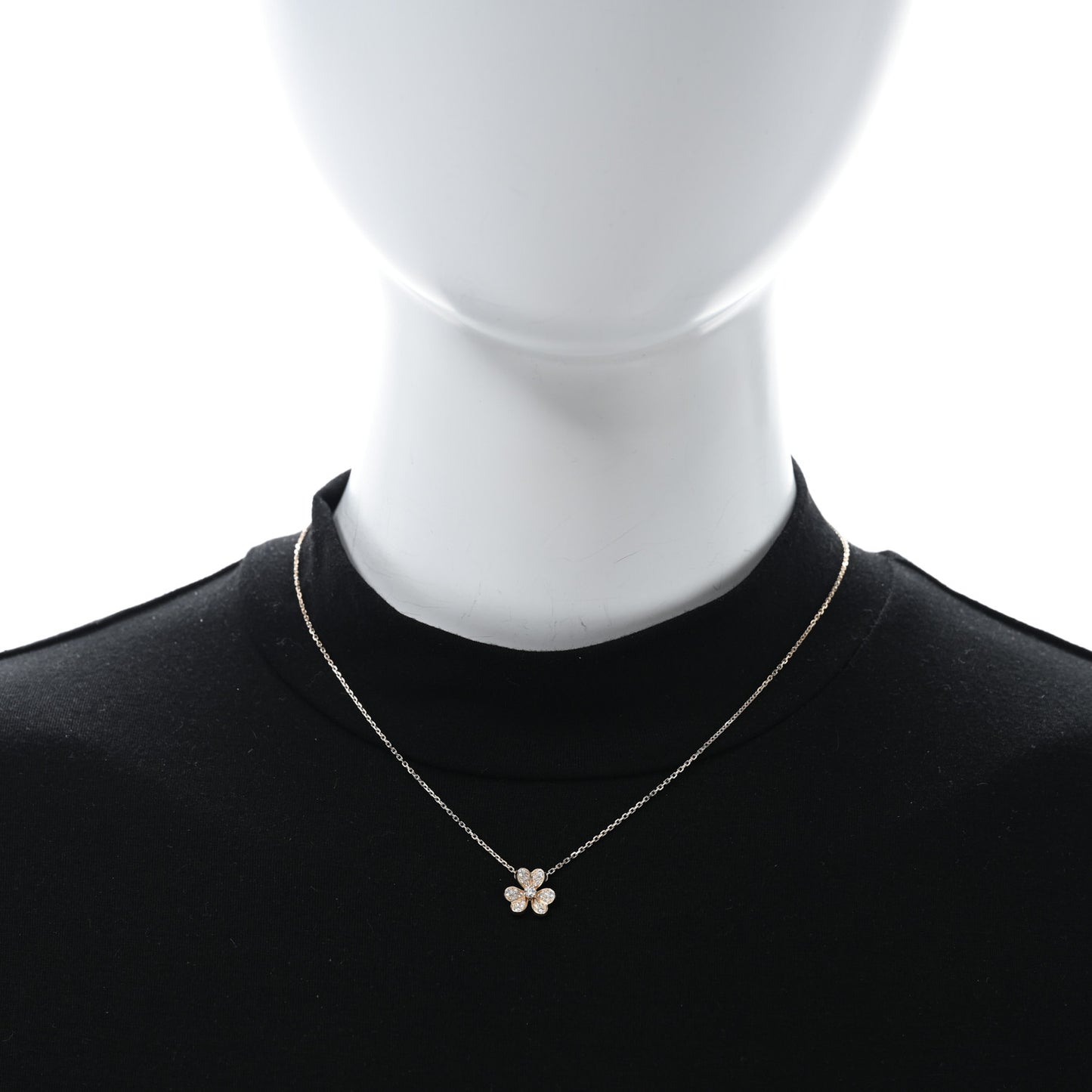 18K Rose Gold Diamond Mini Frivole Pendant Necklace
