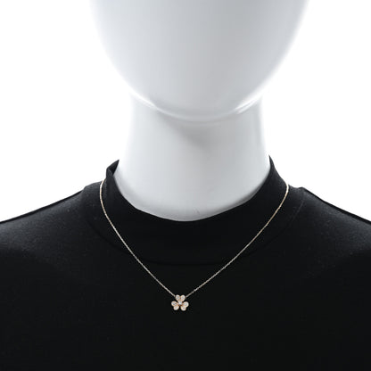 Van Cleef & Arpels 18K Rose Gold Diamond Mini Frivole Pendant Necklace 3 of 4